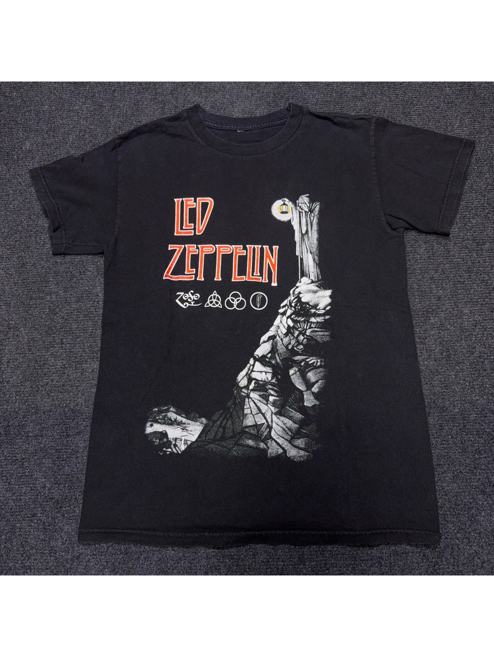Vintage Led Zeppelin Men T-Shirt Black Size [Size] Graphic Band Tee